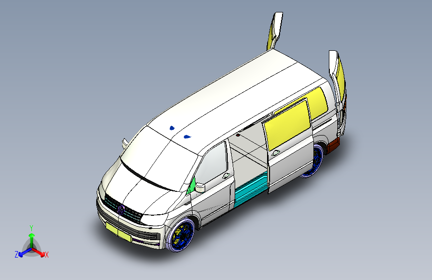 大众 Transpoter t6 SolidWorks stp