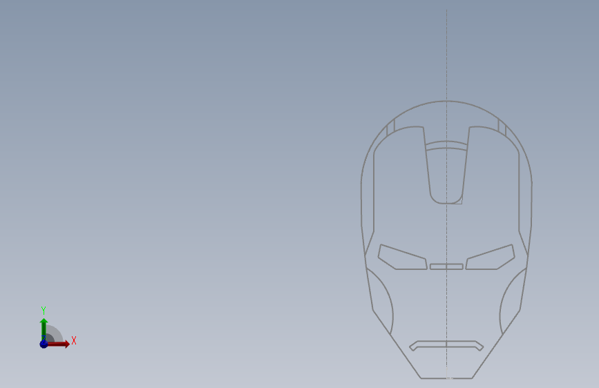 11#钢铁侠脸#Solidworks_2D