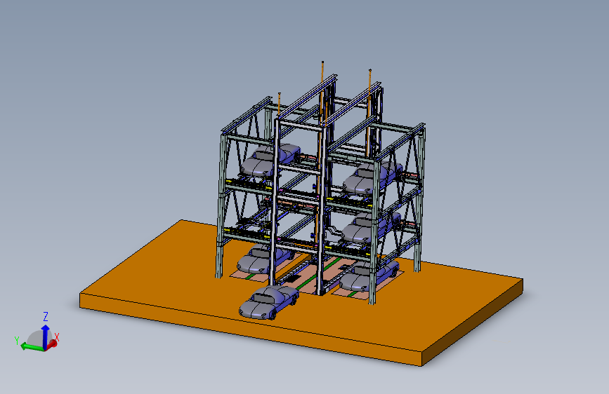 堆高立体车库（ug2206+仿真视频）