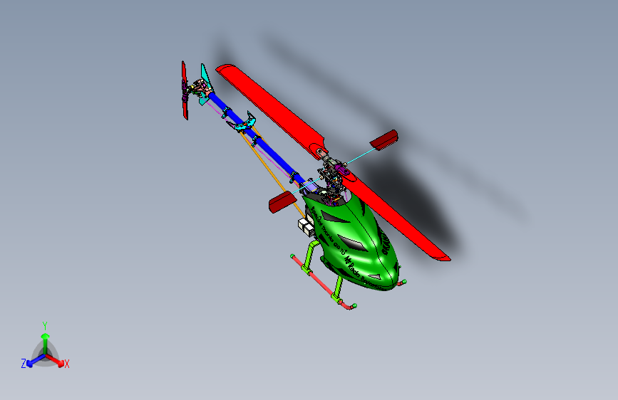 G03484-Solidworks+的全直升机（无人机）