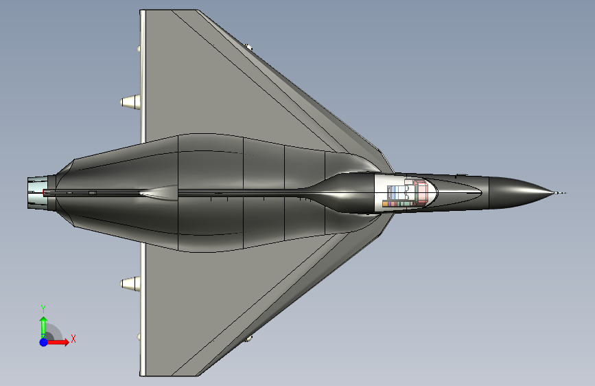 G03726-LCA(轻型战斗机)战斗机 飞机 正面视图