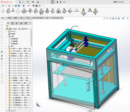 XYZ箱体3D打印机建模