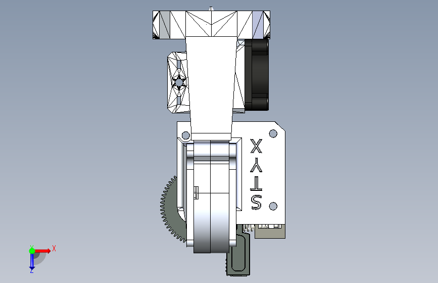 挤出机E3D-v6的零件冷却 俯视图