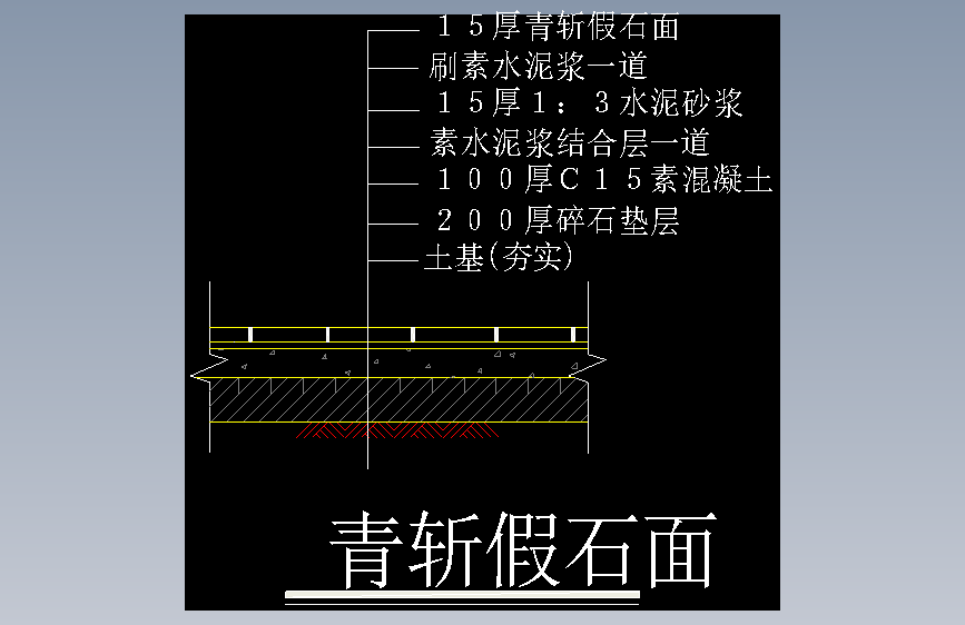 15-青斩假石面做法