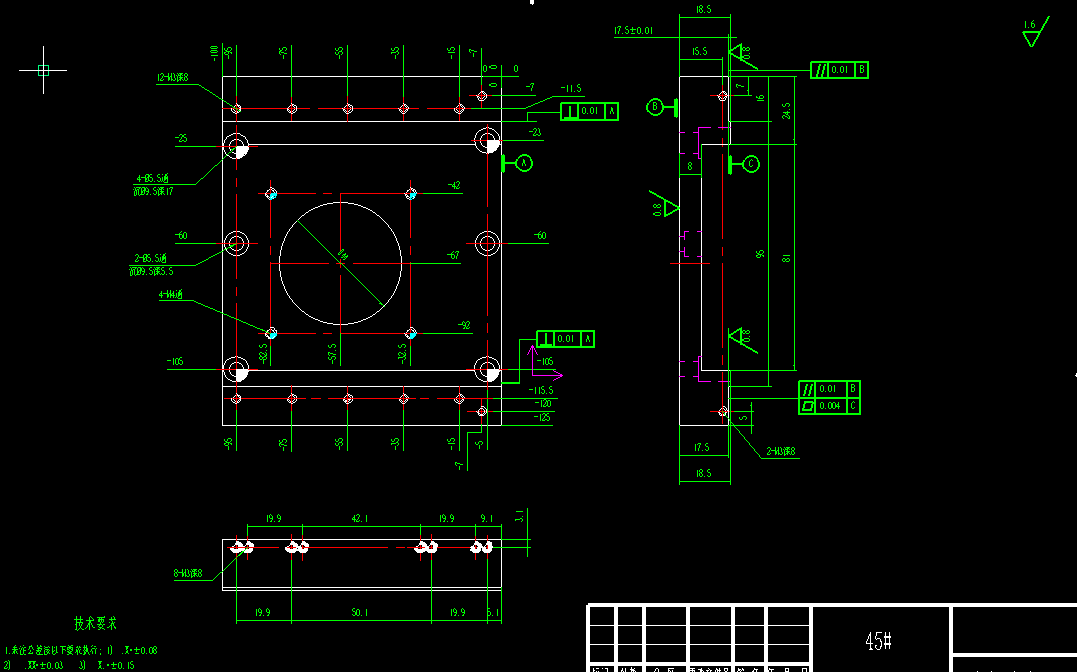 气缸平移机械手CAD