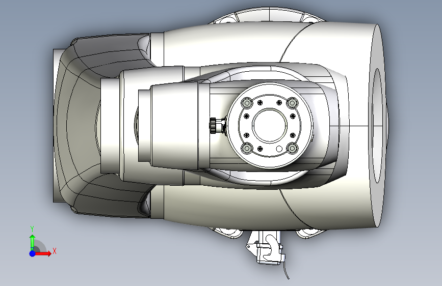 HansRobot_E15 15kg 1300_总线末端-STEP 正面视图