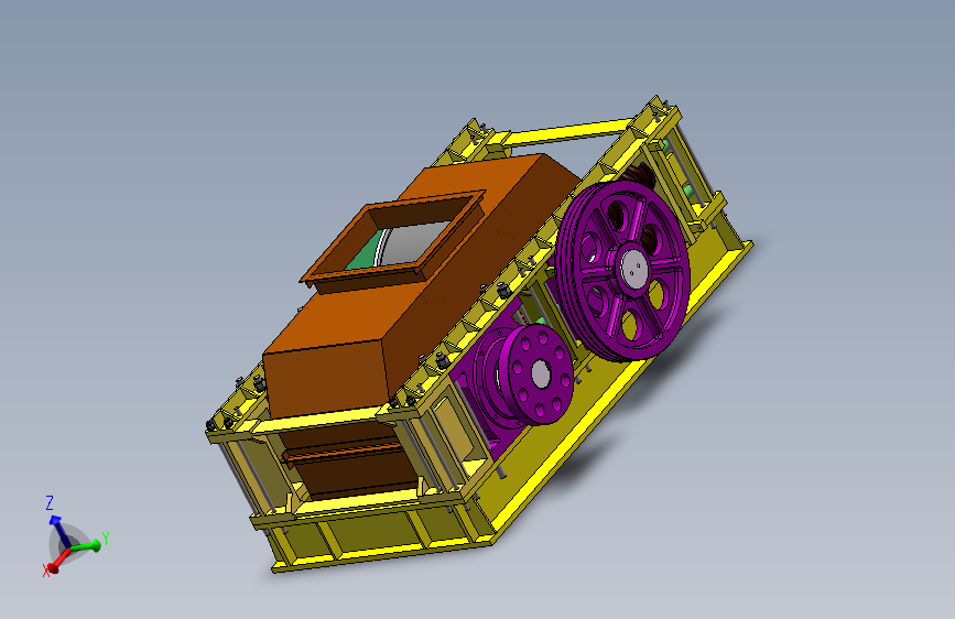 基于solidworks12建模的对辊破碎机JX5