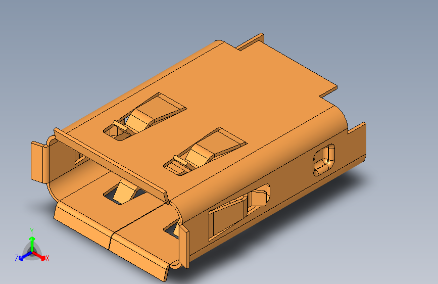 205.USB接口_SOLIDWORKS 2009_模型图纸下载 – 懒石网