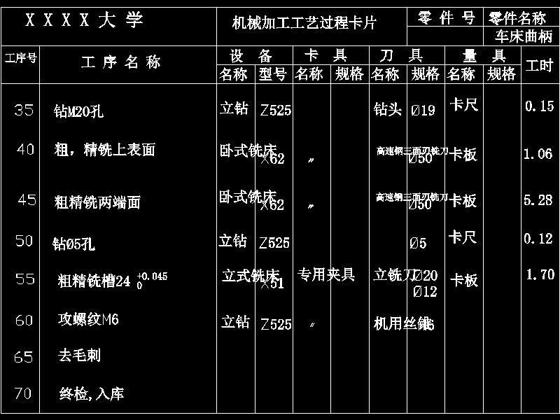 车床曲柄加工工艺及夹具设计