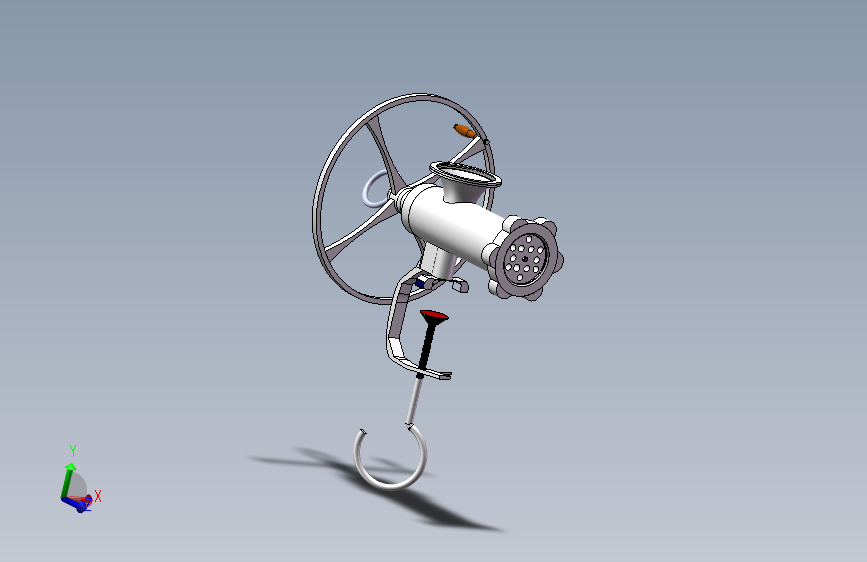 小型家用绞肉机的设计【含CAD+三维SolidWorks图及仿真】