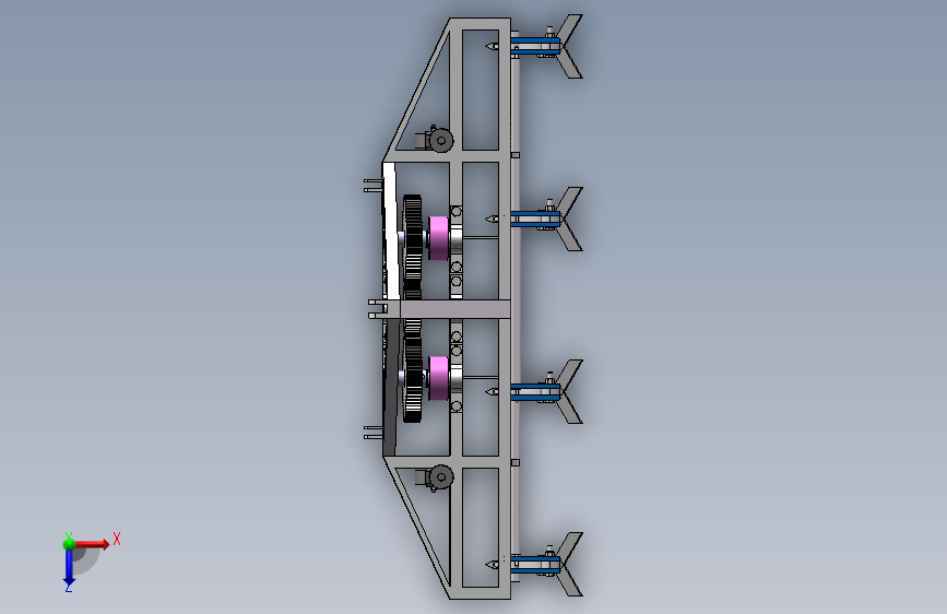 振动深松机sw18 俯视图