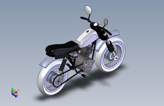摩托车简易模型  sw22