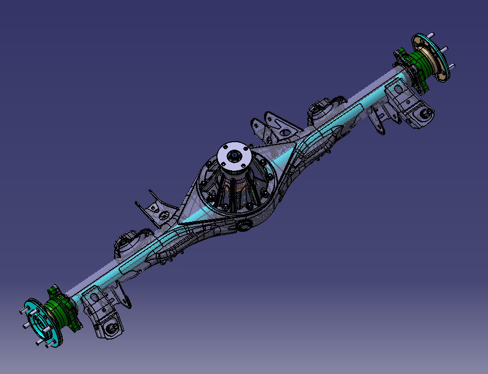 某SUV后驱动桥总成设计(含三维catia+CAD图纸+说明文档)
