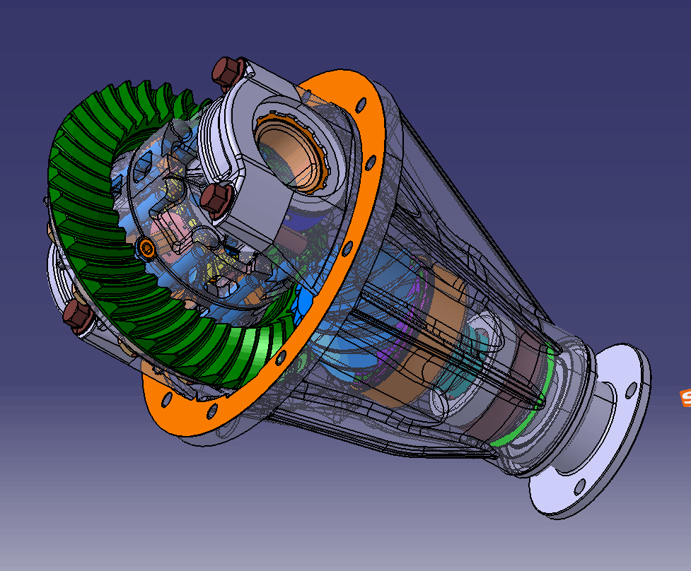 某SUV后驱动桥总成设计(含三维catia+CAD图纸+说明文档)