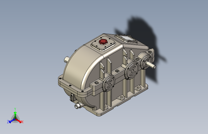 两级直齿齿轮变速箱课程设计SOLIDWORKS, STEP _ IGES