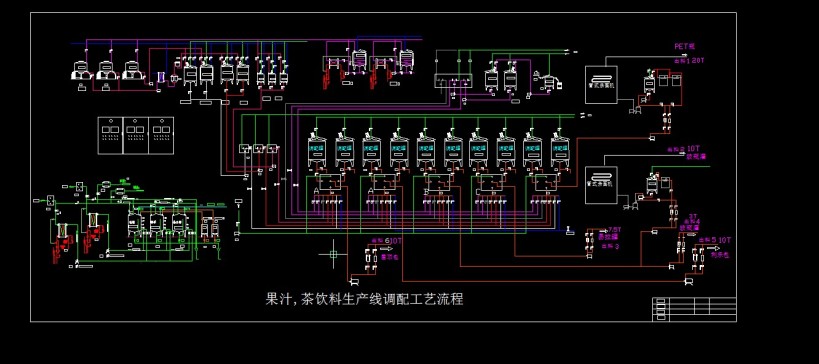瓶装罐装利乐包果汁饮料生产线技术图纸433056==450