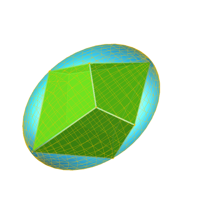 旋转椭球内接四边形梯形