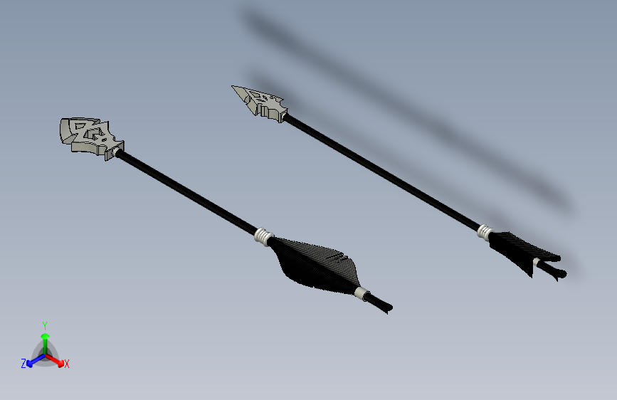 美学箭头设计_ 11cm _树脂3D打印模型