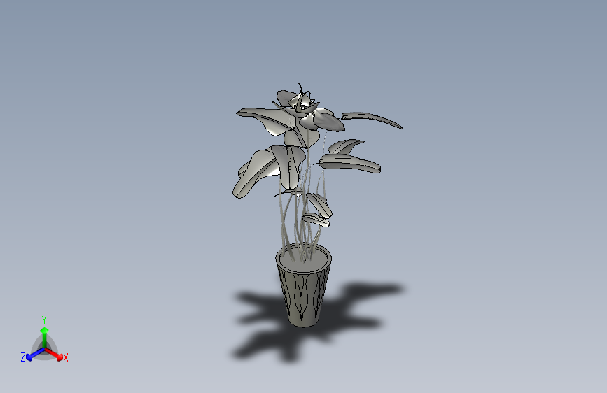 3D渲染野生兰花