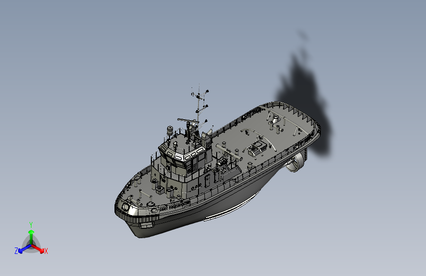 3D模型设计建造拖船