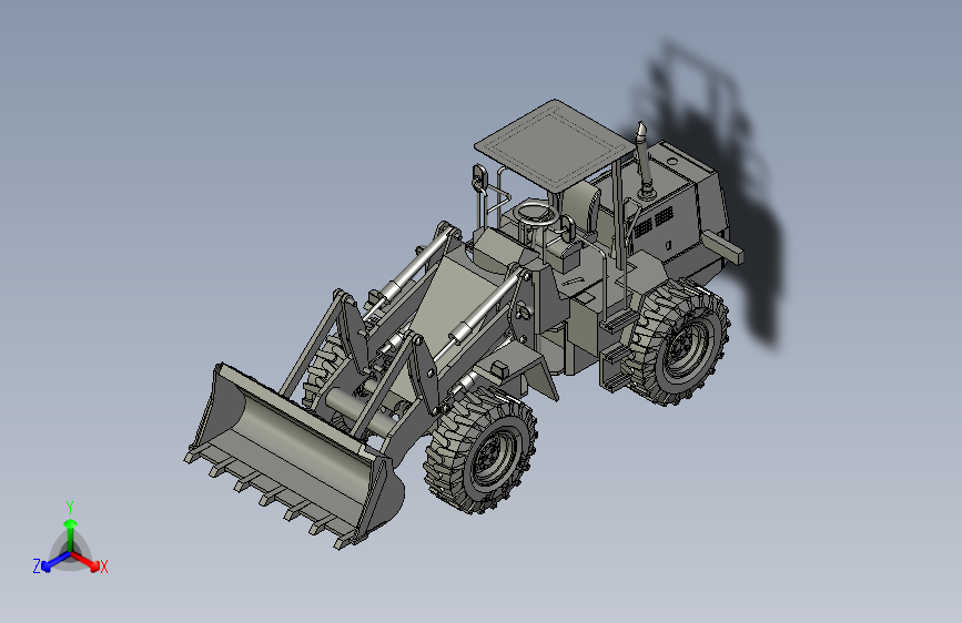 多功能通用轮式铲车建筑工厂用小装载