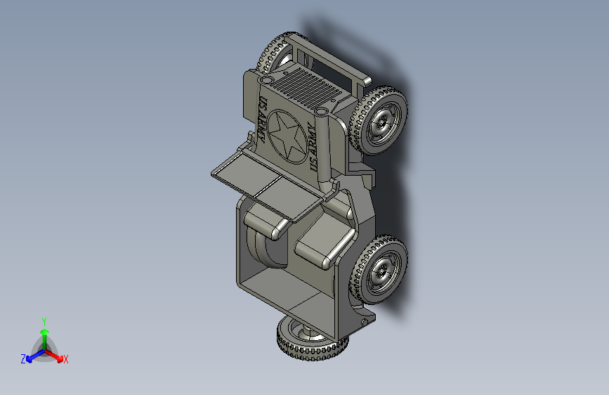 二战美国威利斯越野吉普军事车模型