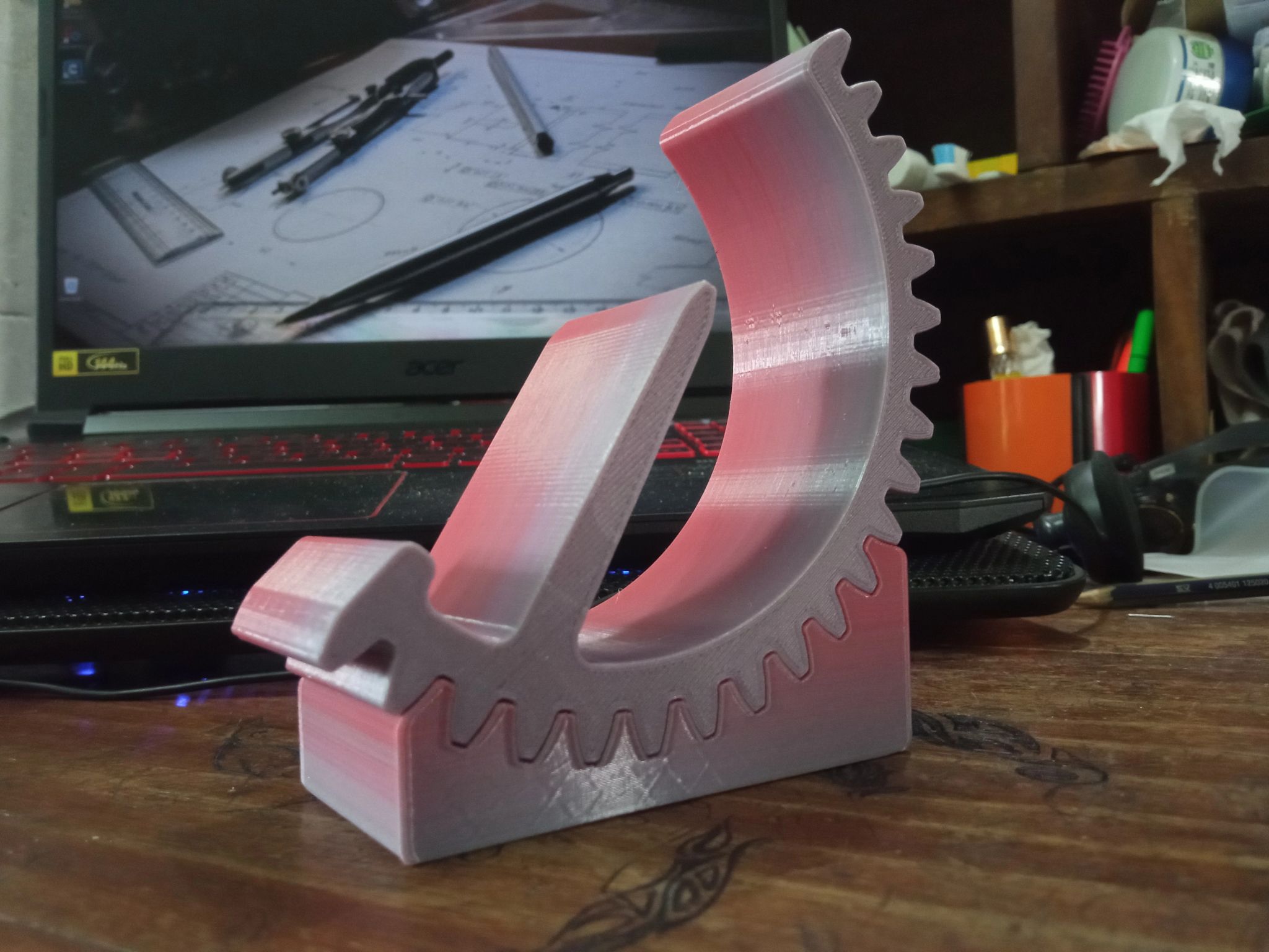 齿轮手机支架(可3D打印)