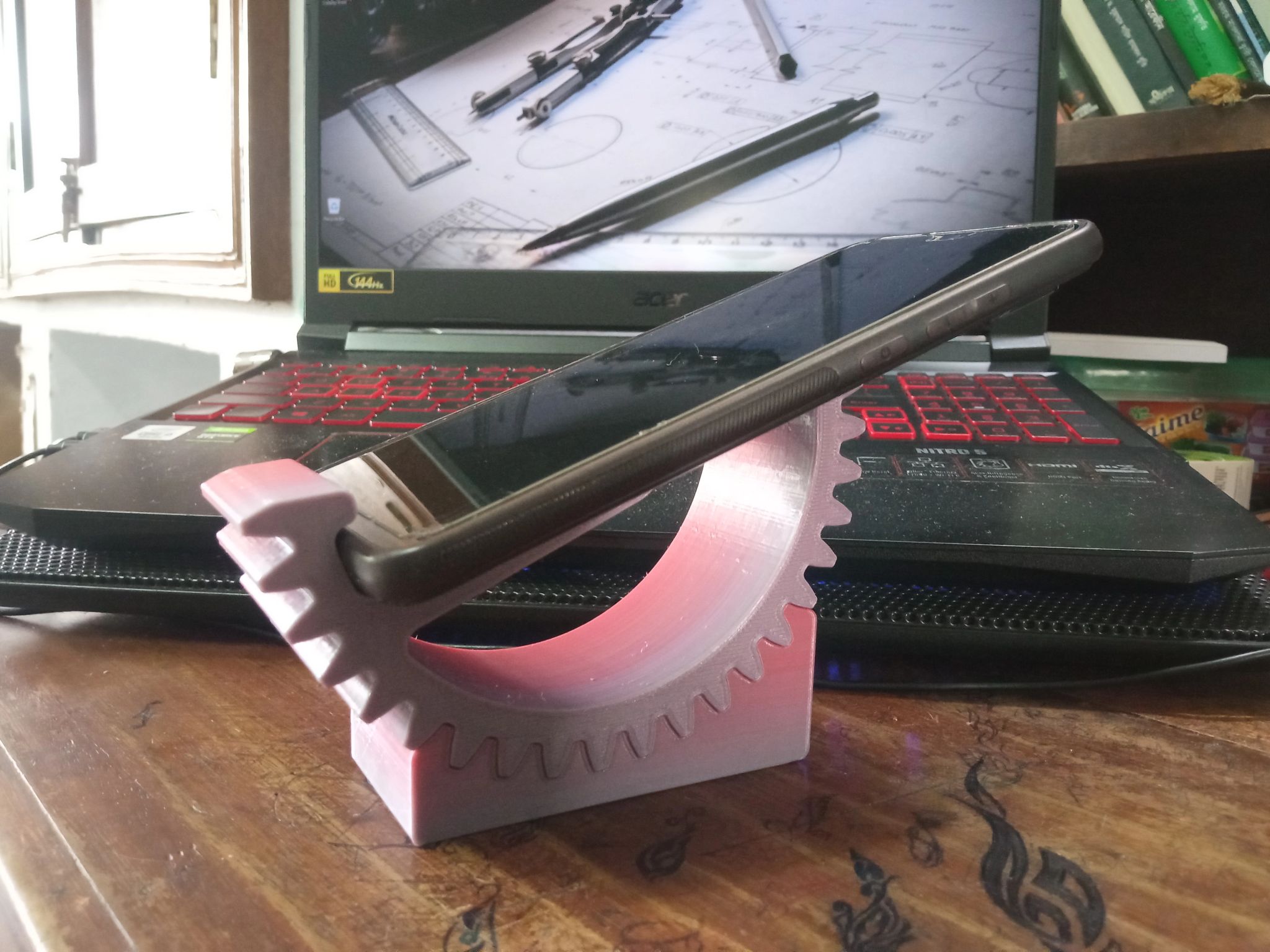 齿轮手机支架(可3D打印)