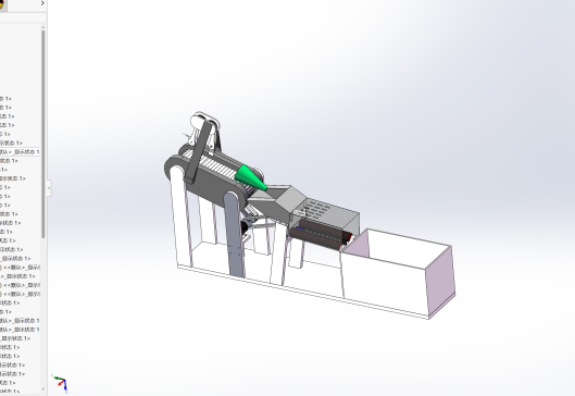 竹笋剥皮机结构模型设计三维solidworks建模图纸3D数据+简要说明