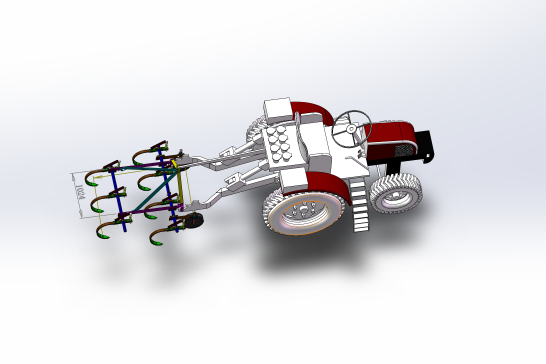 果园深松机的设计-松土【3D三维SolidWorks模型+CAD图纸+说明