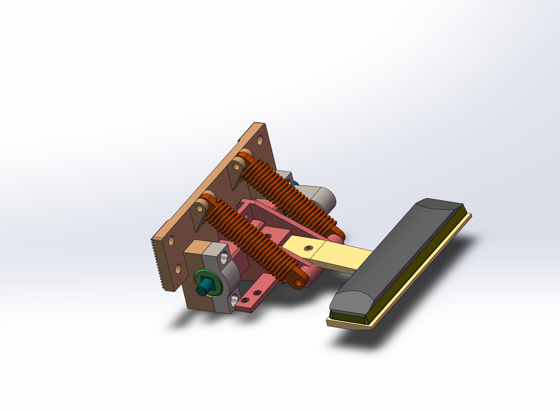 一种地铁车辆带电三轨的受流器装置sw模型=621843