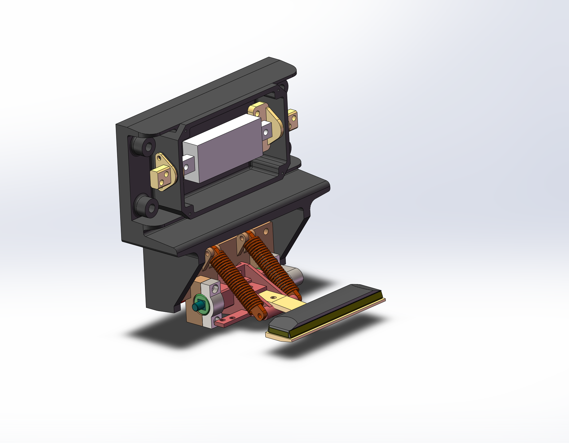 一种地铁车辆带电三轨的受流器装置sw模型=621843