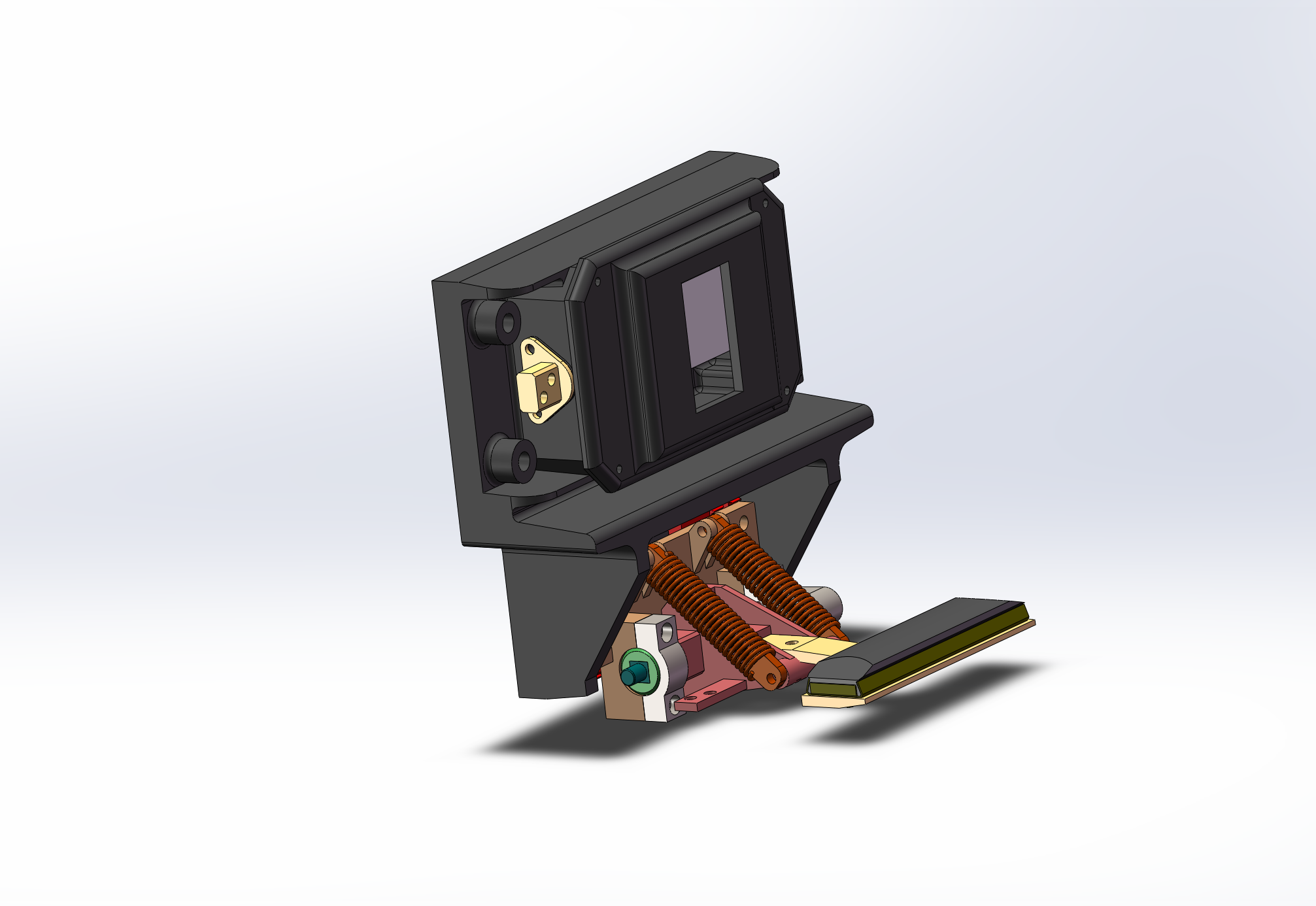 一种地铁车辆带电三轨的受流器装置sw模型=621843