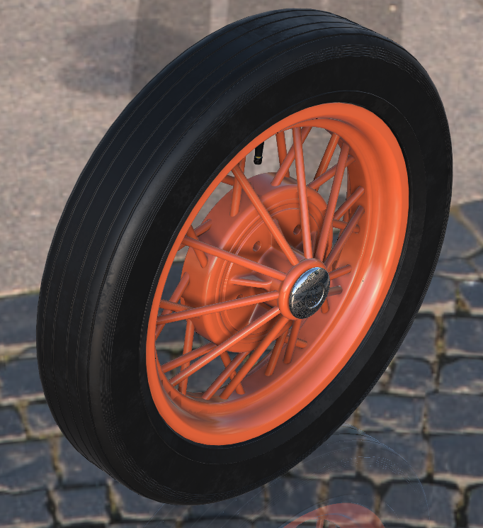 1931年福特车轮和轮胎模型-1_3比例