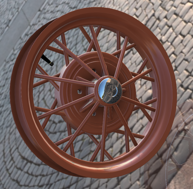 1931年福特车轮和轮胎模型-1_3比例