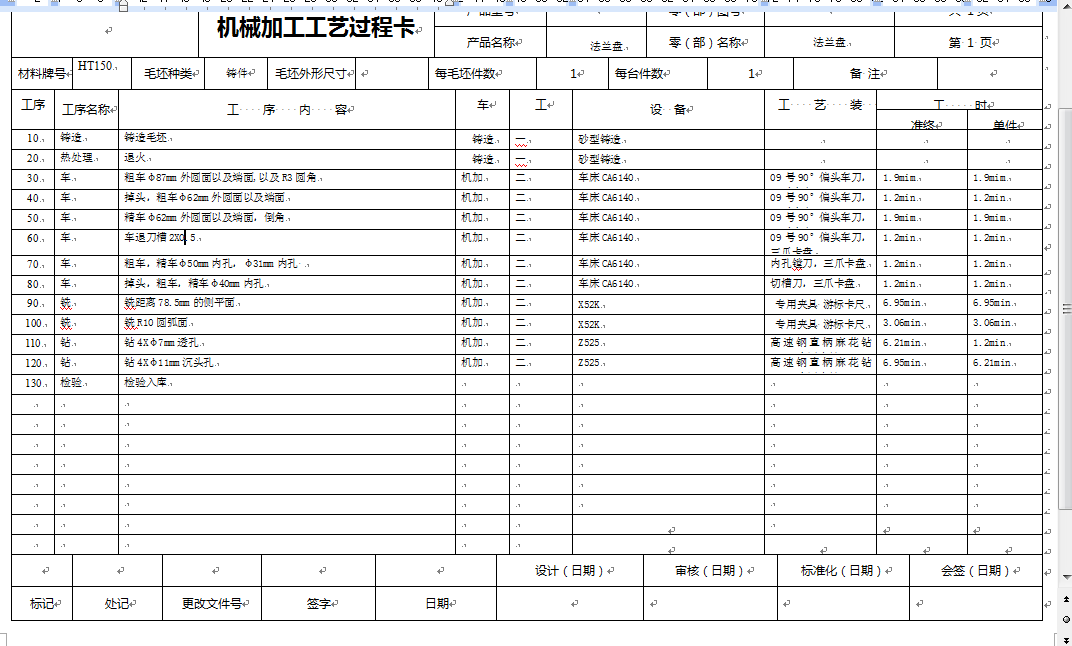 缺口法兰盘加工工艺及钻4Xφ7mm孔专用夹具设计【版本2】