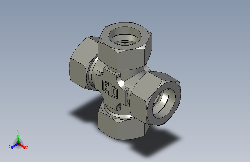 EO管接头联合十字K28ZLCF.stp