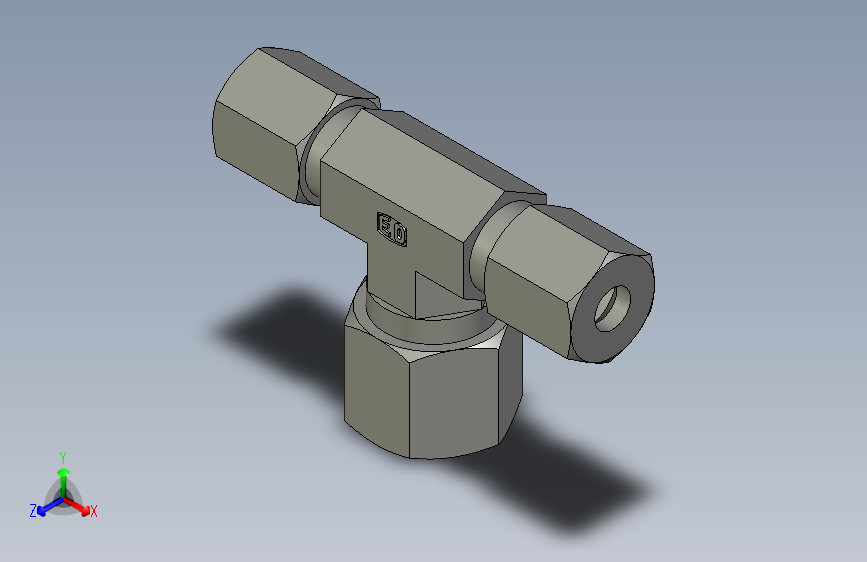 EO管接头三通异径管TR06 10 06ZL71.stp