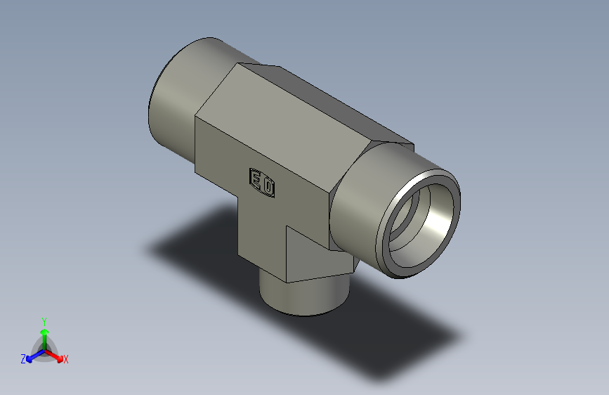 EO管接头三通异径管TR16 10 16SCFX.stp