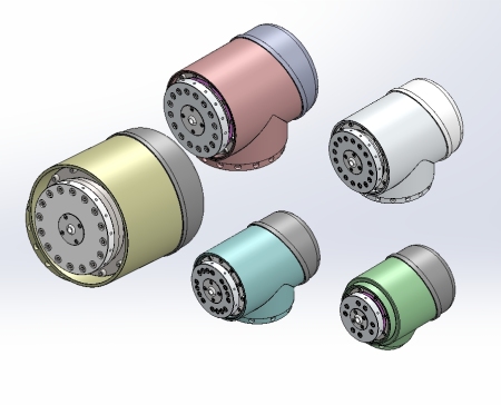 5套系列协作机器人关节模组solidworks建模==773961