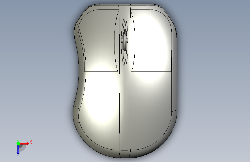 鼠标SolidWorks教程 俯视图
