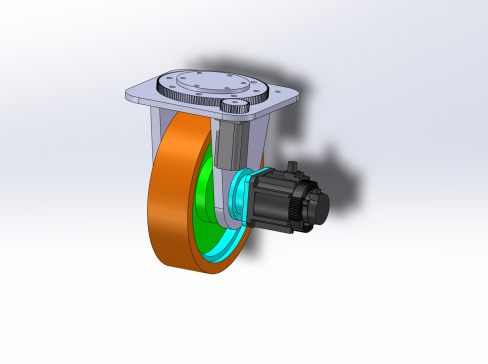 舵轮总成装配体solidworks