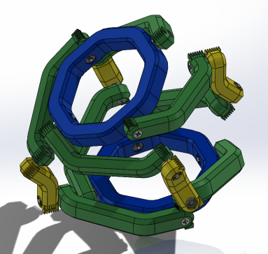 半球全方位腕部连杆结构3D图纸+Solidworks设计