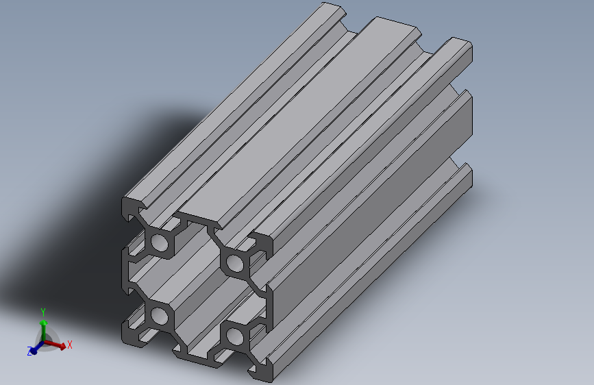 前端V-Slot型20x20mm剖面