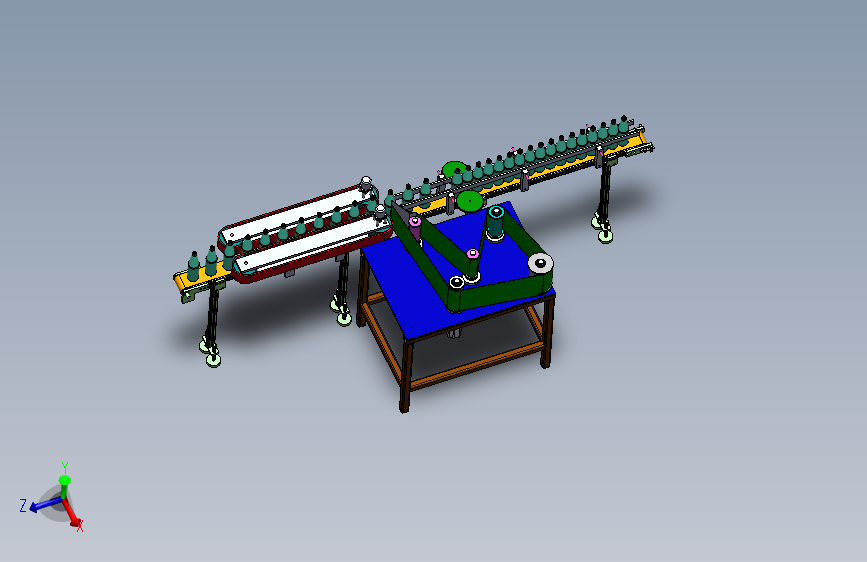酒瓶子啤酒生产线贴标机的设计CAD图+SolidWorks三维模型+说明书