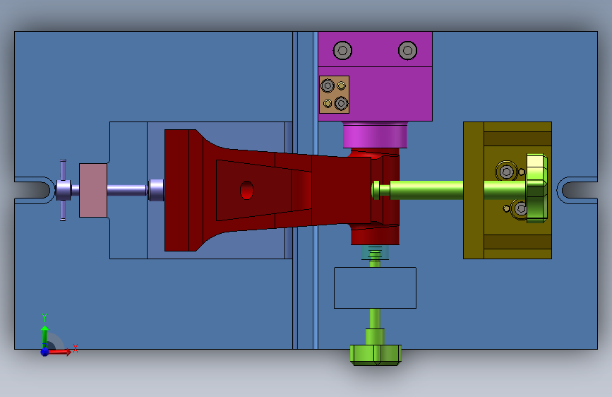 尾座体加工工艺及铣底面夹具设计【含三维solidworks】 正面视图