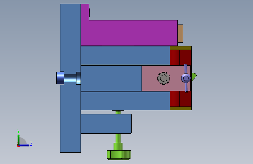 尾座体加工工艺及铣底面夹具设计【含三维solidworks】 左侧视图