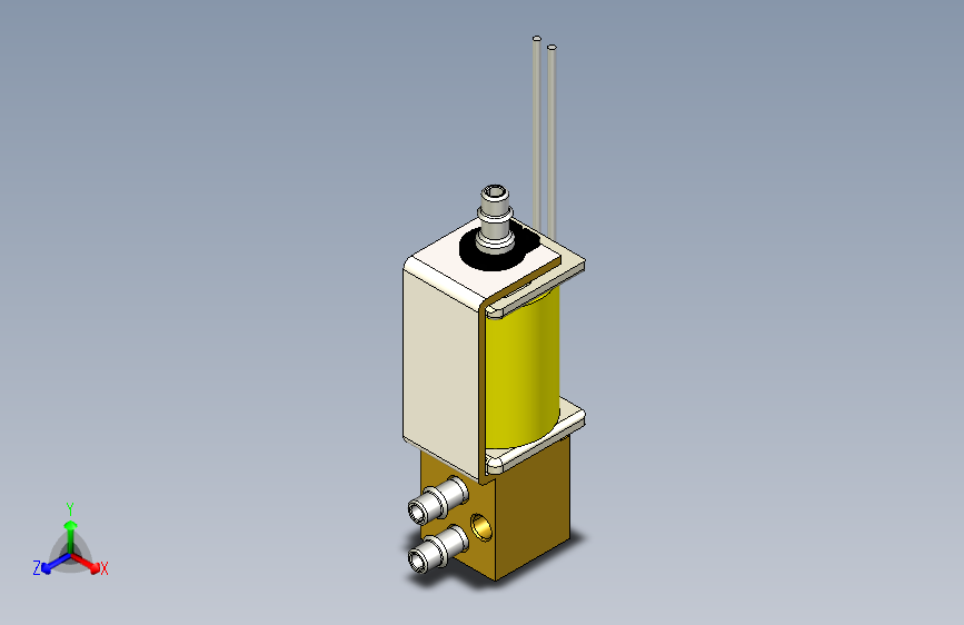 阀门Solenoid vlv, 1-8 barb body, 1-8 stem barb, wire leads