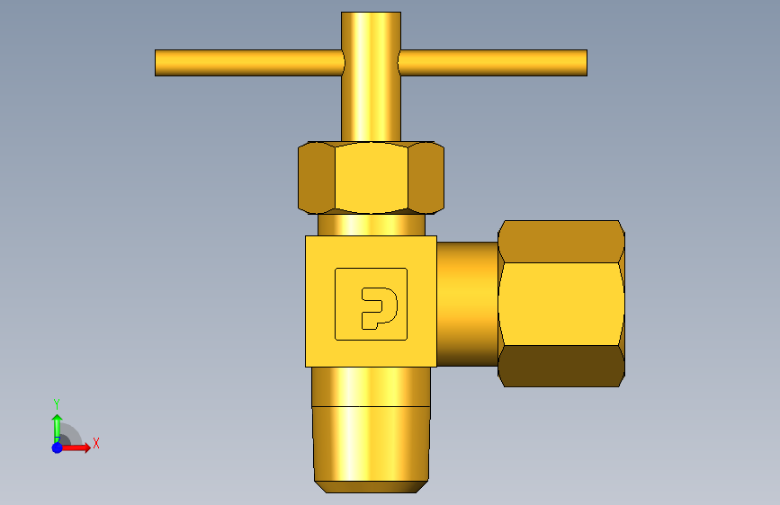 阀门Angle Needle Valve NV104C-4-2 正面视图