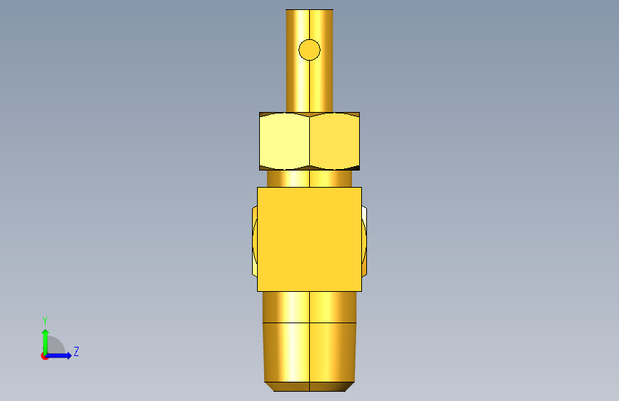 阀门Angle Needle Valve NV104C-4-2 左侧视图